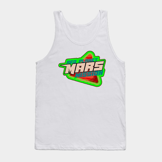 Planet Mars mission badge green Tank Top by SpaceWiz95